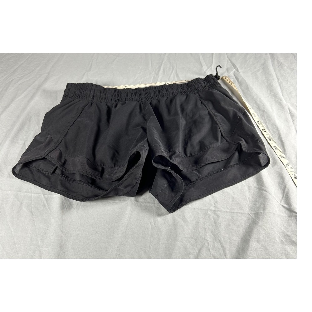 Athleta Mesh Racer Run Shorts Womens S Black 4 Inch Inseam Activewear gym